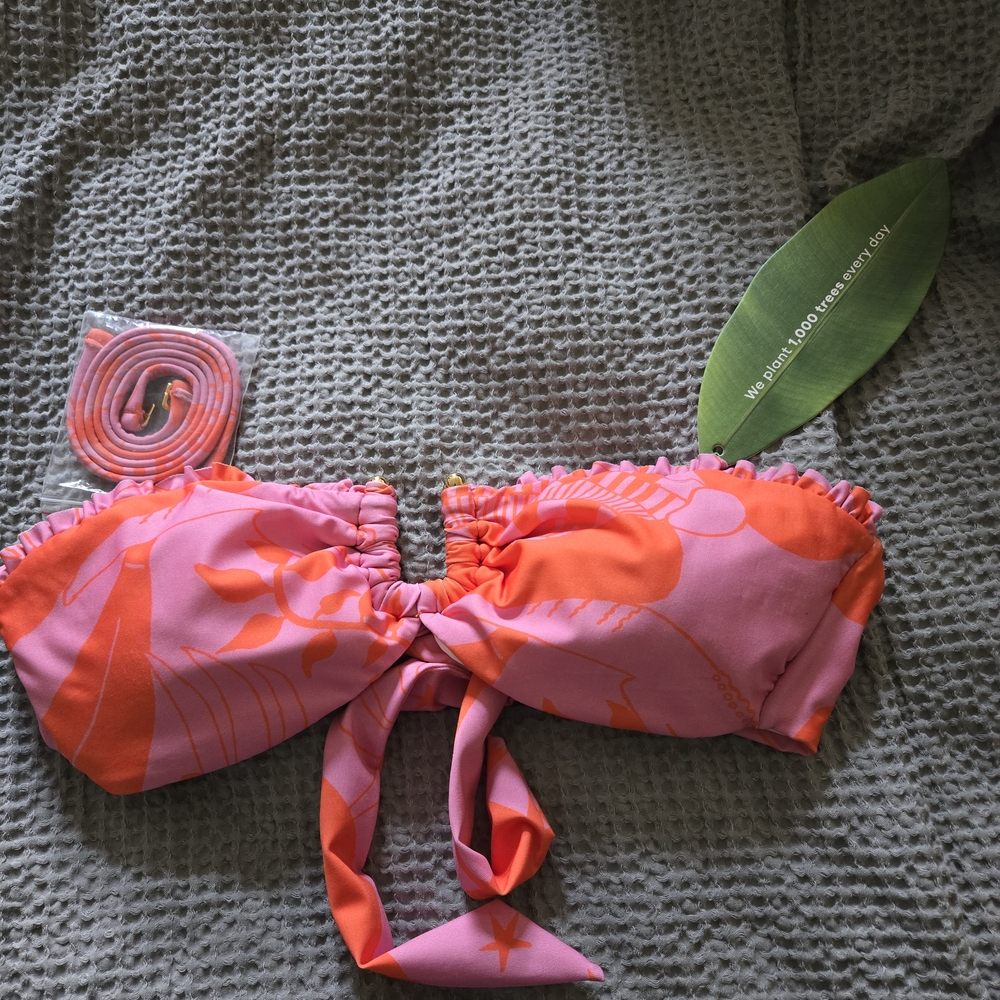 Farm Rio Ruffled Bandeau Bikini Top - Picture 4 of 5
